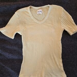Rudy Jude Beige Ribbed Tee